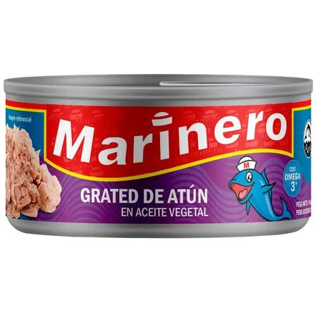 Grated de Atún en Aceite Vegetal MARINERO Lata 140g