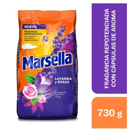 Detergente en Polvo MARSELLA Brisas del Norte Bolsa 730g