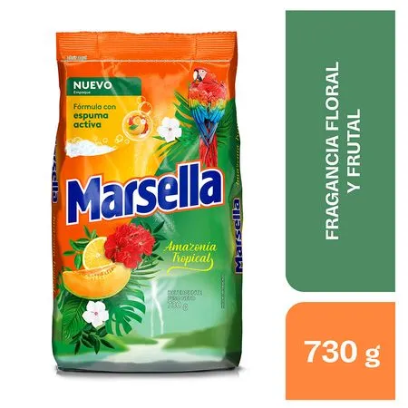 Detergente en Polvo MARSELLA Brisas del Norte Bolsa 730g